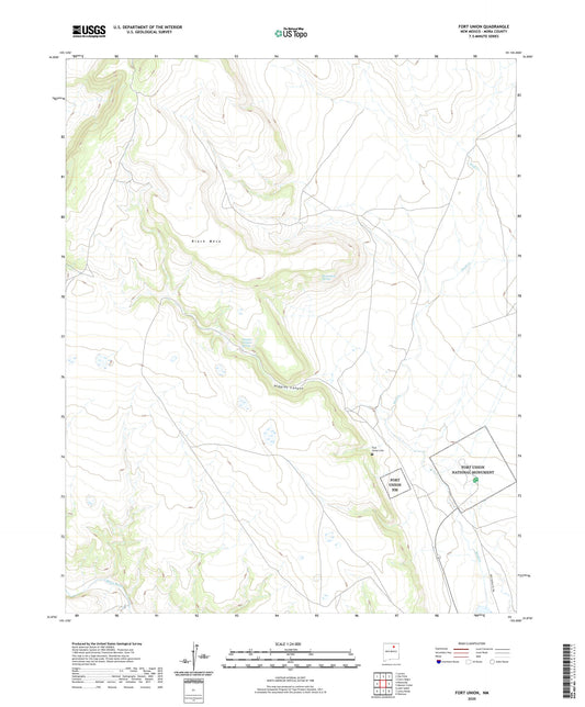 Fort Union New Mexico US Topo Map Image