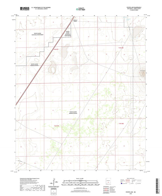 Foster Lake New Mexico US Topo Map Image