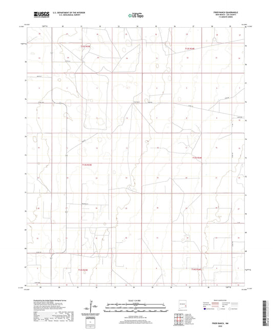 Frier Ranch New Mexico US Topo Map Image