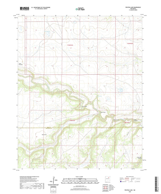 Frutosa Lake New Mexico US Topo Map Image