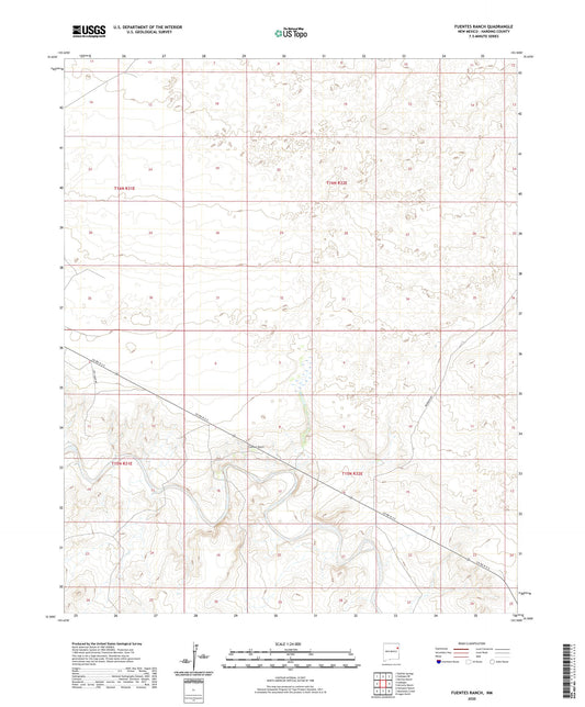 Fuentes Ranch New Mexico US Topo Map Image