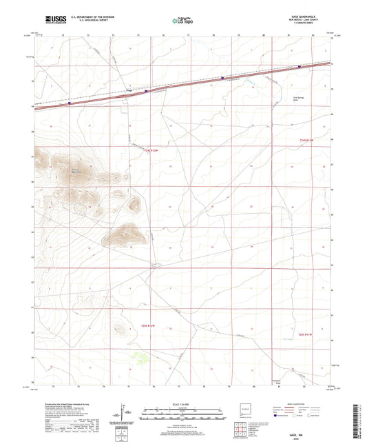 Gage New Mexico US Topo Map Image