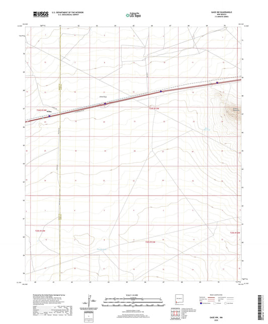 Gage NW New Mexico US Topo Map Image