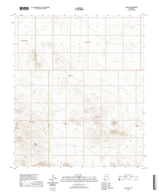 Gage SW New Mexico US Topo Map Image