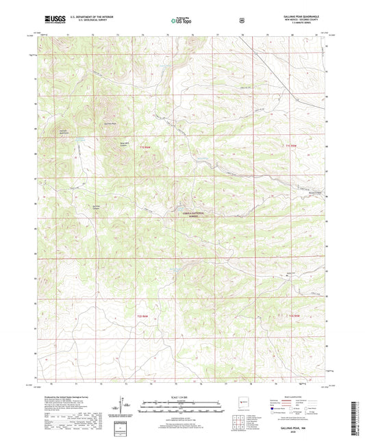 Gallinas Peak New Mexico US Topo Map Image