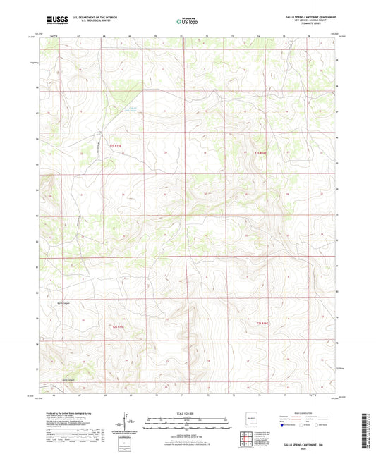 Gallo Spring Canyon NE New Mexico US Topo Map Image