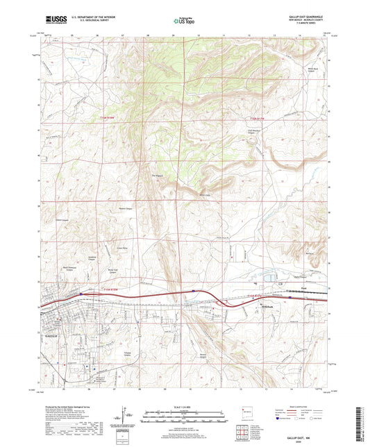 Gallup East New Mexico US Topo Map Image