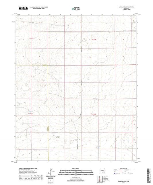 Gammil Well SE New Mexico US Topo Map Image