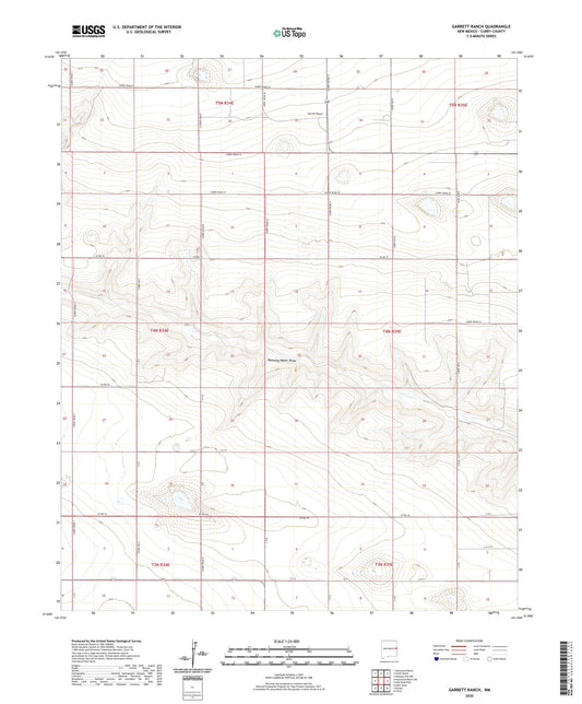 Garrett Ranch New Mexico US Topo Map Image
