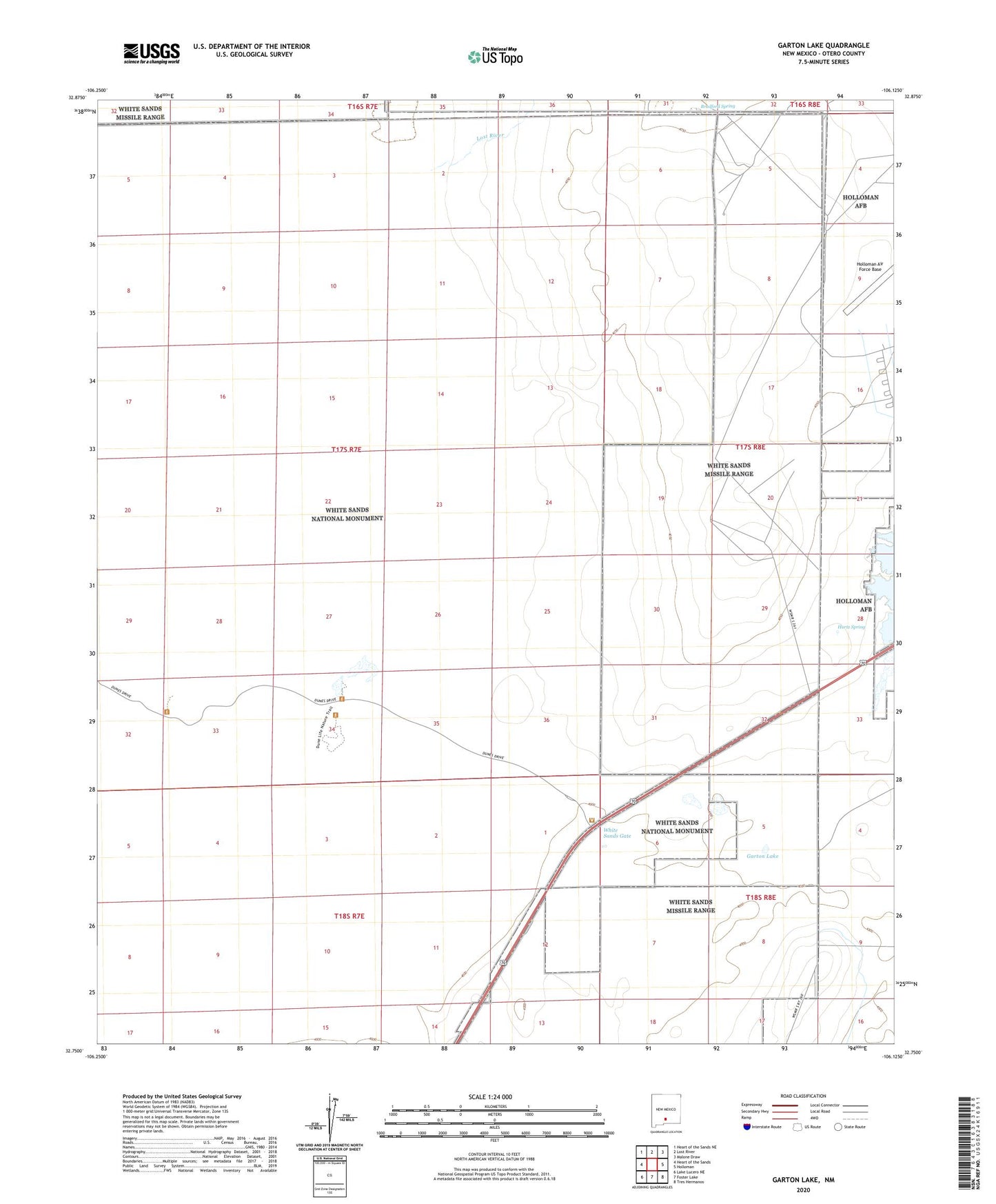 Garton Lake New Mexico US Topo Map Image