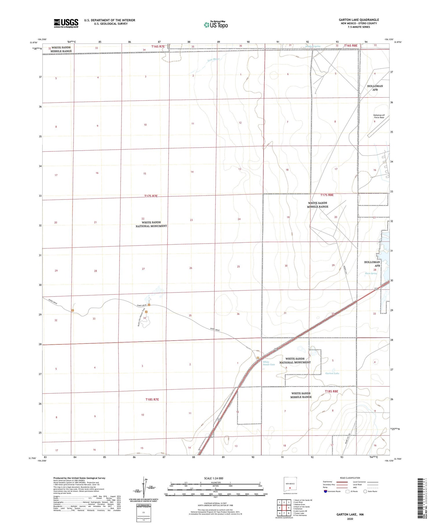 Garton Lake New Mexico US Topo Map Image
