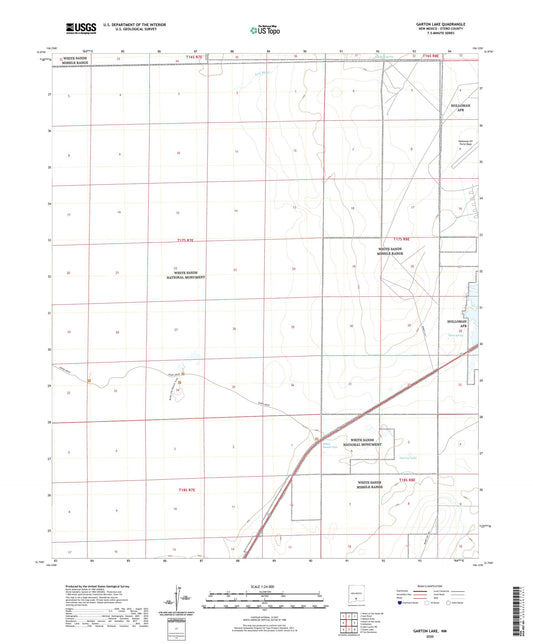 Garton Lake New Mexico US Topo Map Image