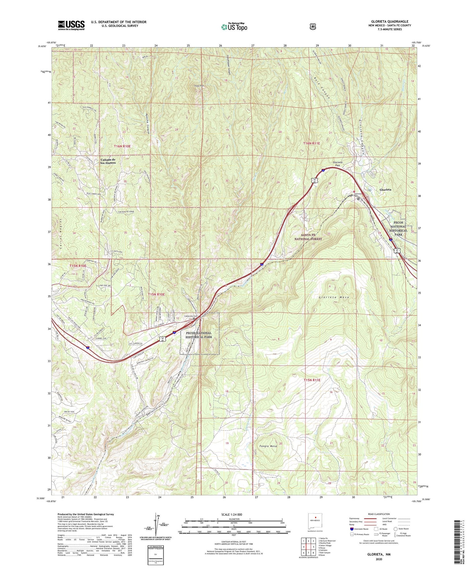Glorieta New Mexico US Topo Map Image