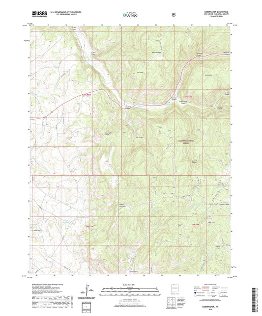 Gobernador New Mexico US Topo Map Image