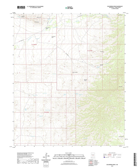 Golondrina Draw New Mexico US Topo Map Image