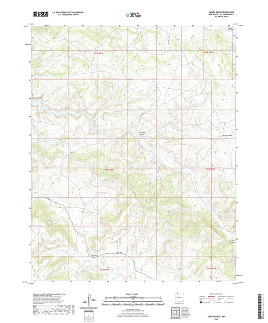 Gomez Ranch New Mexico US Topo Map Image