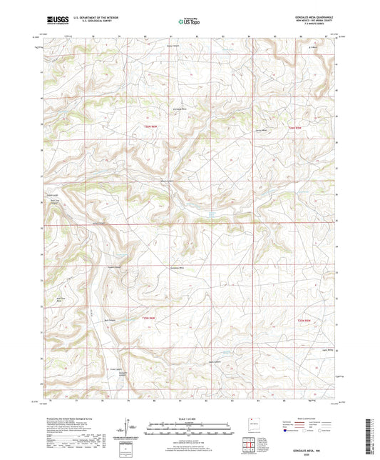 Gonzales Mesa New Mexico US Topo Map Image