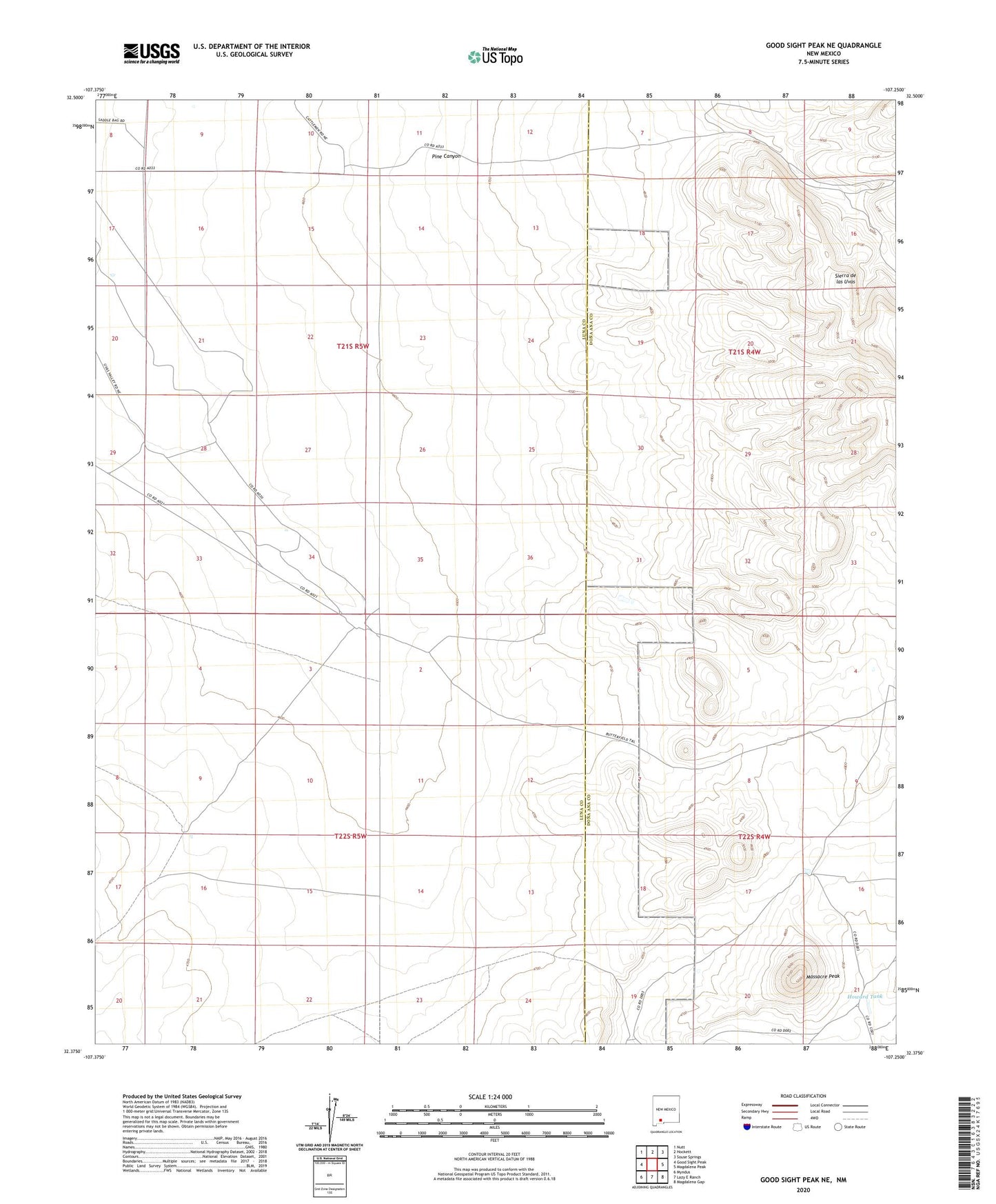 Good Sight Peak NE New Mexico US Topo Map Image