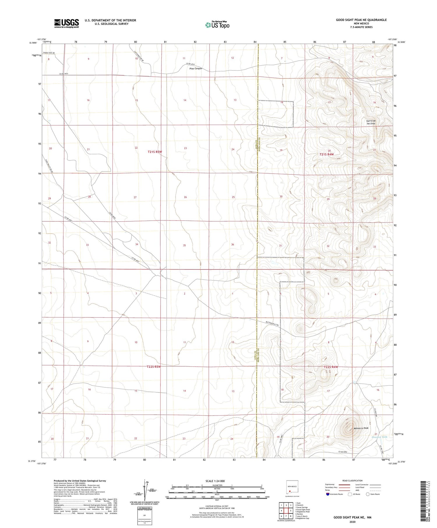 Good Sight Peak NE New Mexico US Topo Map Image