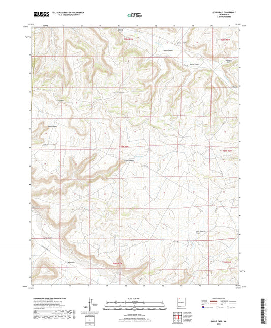 Gould Pass New Mexico US Topo Map Image