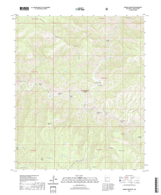 Granny Mountain New Mexico US Topo Map Image