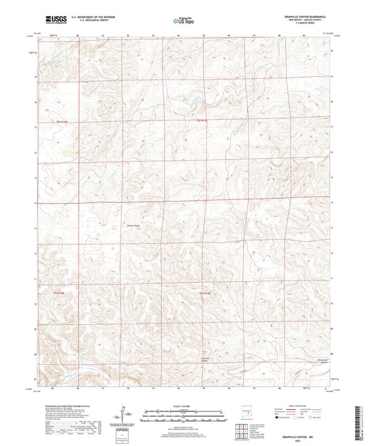 Granville Canyon New Mexico US Topo Map Image
