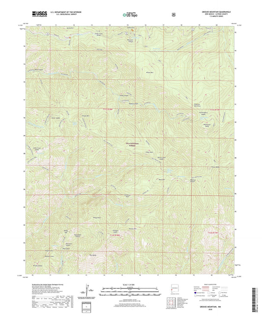 Grouse Mountain New Mexico US Topo Map Image