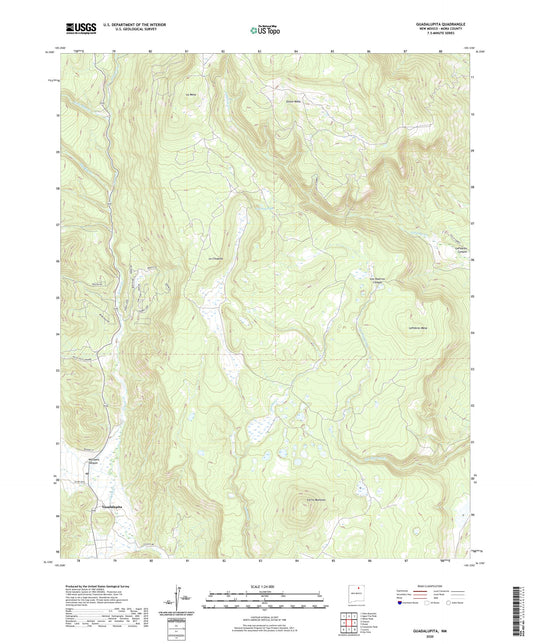 Guadalupita New Mexico US Topo Map Image