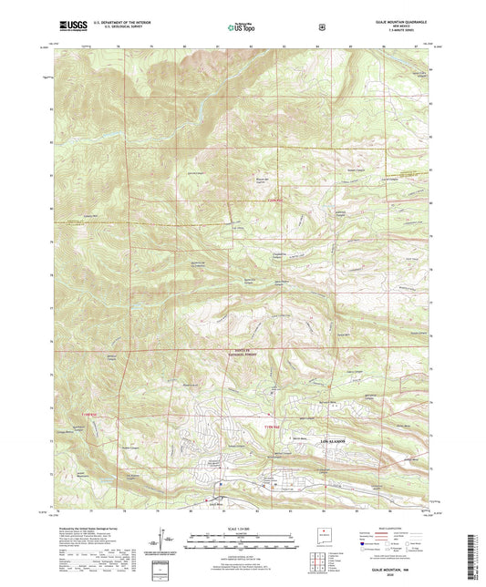 Guaje Mountain New Mexico US Topo Map Image