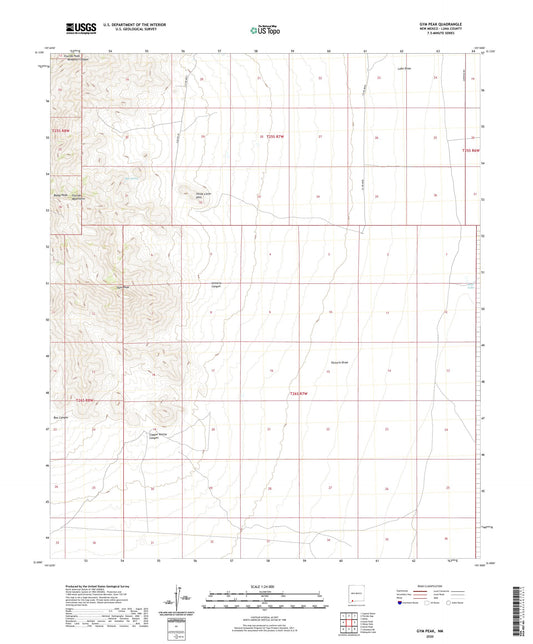 Gym Peak New Mexico US Topo Map Image