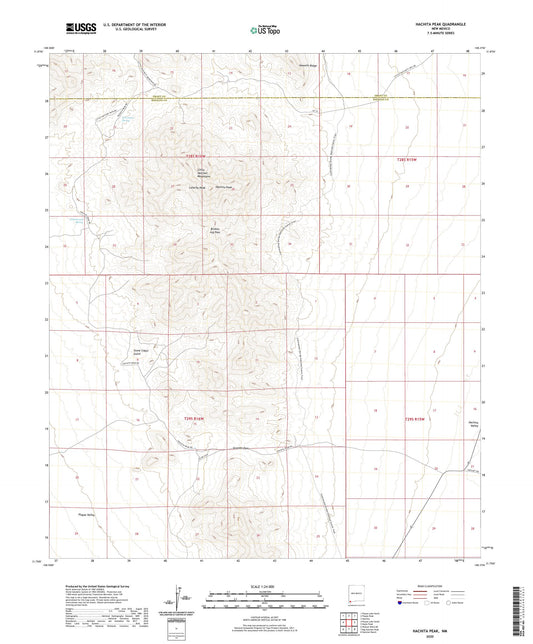 Hachita Peak New Mexico US Topo Map Image