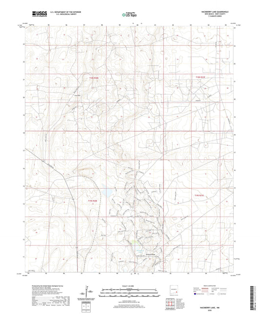 Hackberry Lake New Mexico US Topo Map Image