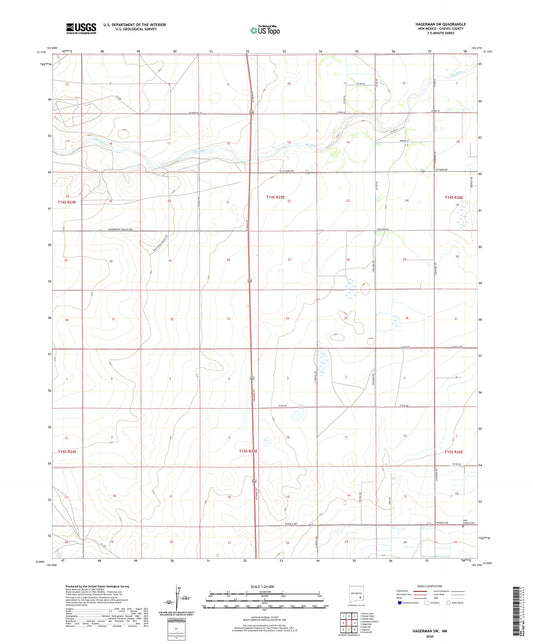 Hagerman SW New Mexico US Topo Map Image