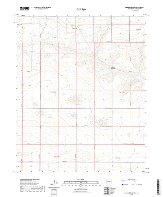 Hammond Ranch SW New Mexico US Topo Map Image