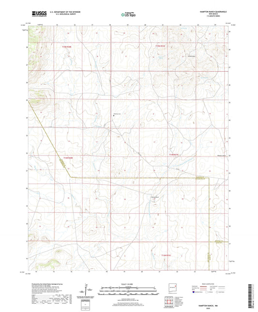 Hampton Ranch New Mexico US Topo Map Image