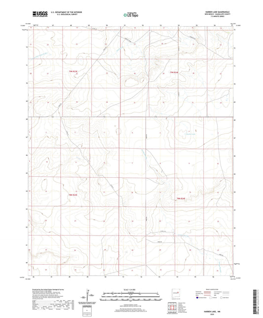 Harben Lake New Mexico US Topo Map Image