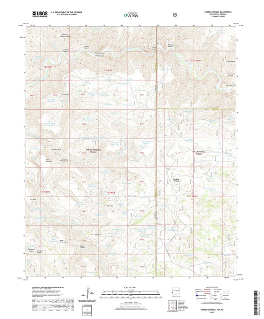 Harden Cienega New Mexico US Topo Map Image