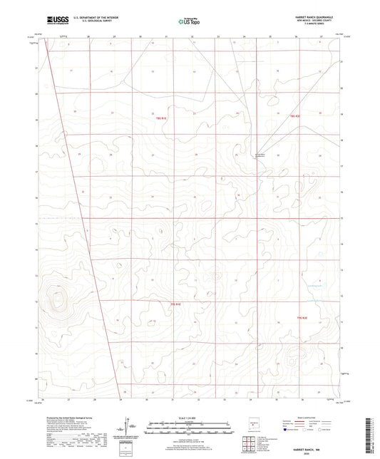 Harriet Ranch New Mexico US Topo Map Image