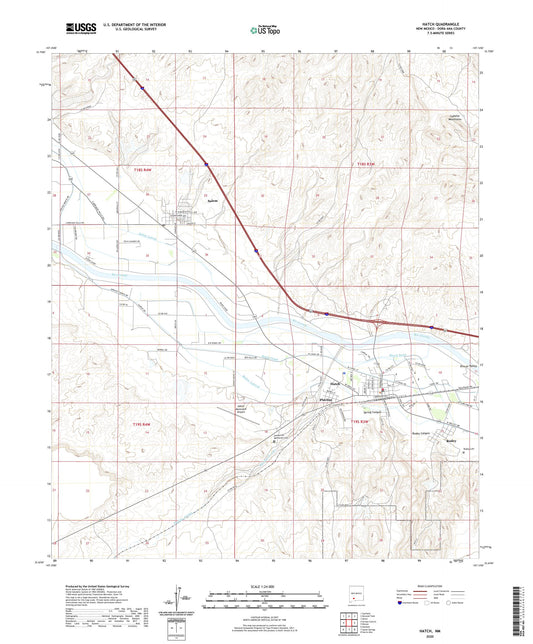 Hatch New Mexico US Topo Map Image