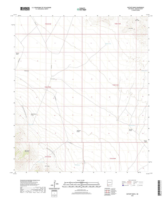 Hatchet Ranch New Mexico US Topo Map Image
