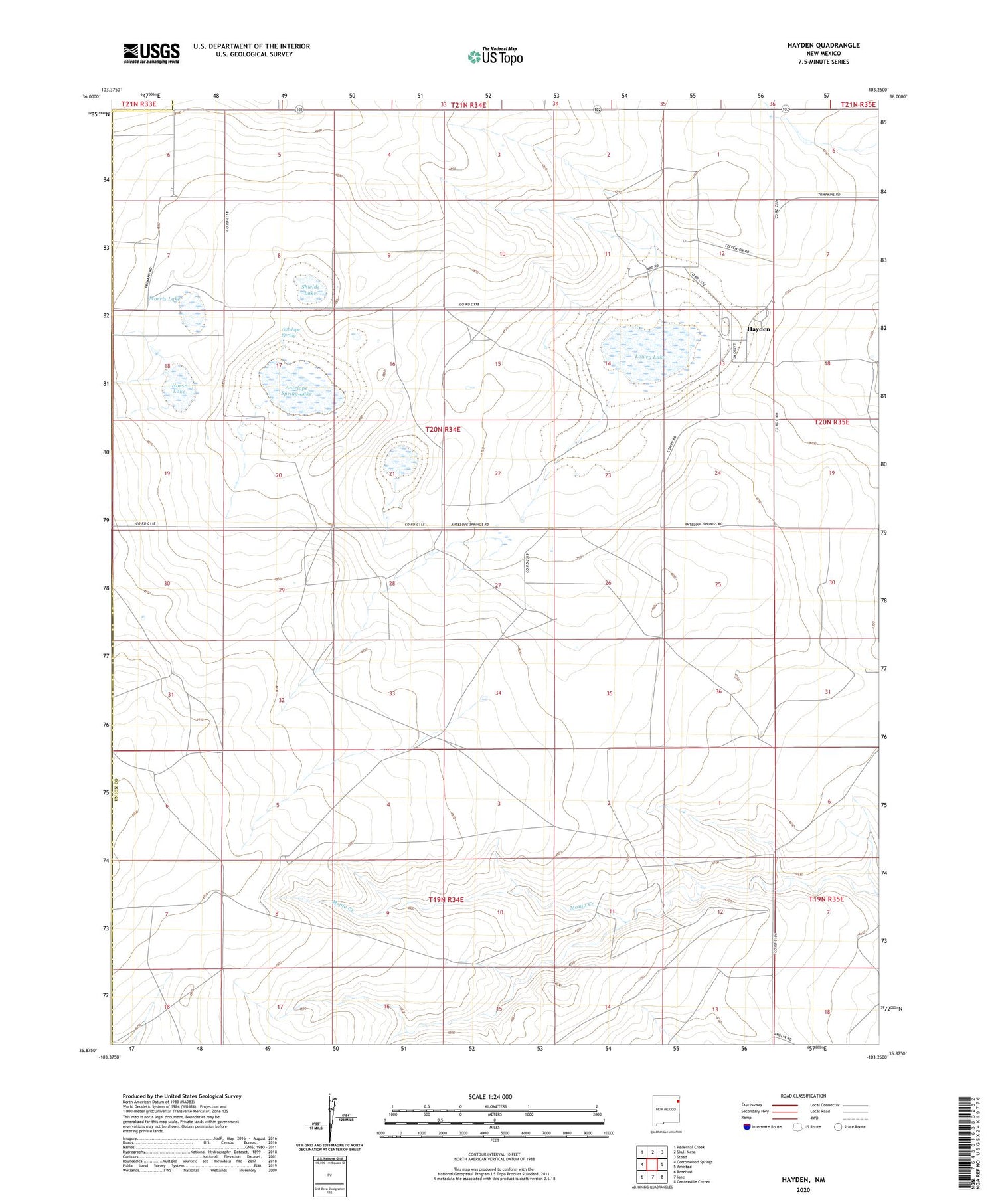 Hayden New Mexico US Topo Map Image