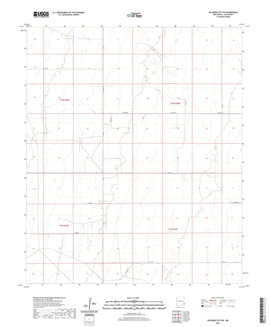 Hillburn City SW New Mexico US Topo Map Image