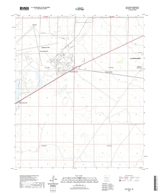 Holloman New Mexico US Topo Map Image