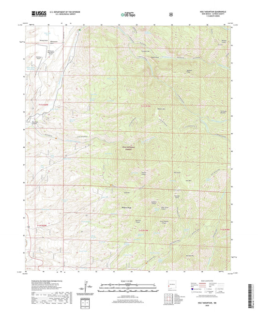 Holt Mountain New Mexico US Topo Map Image