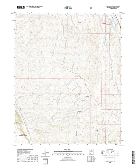 Horcado Ranch New Mexico US Topo Map Image