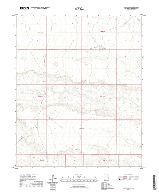 Horney Ranch New Mexico US Topo Map Image