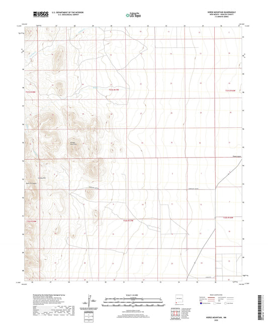 Horse Mountain New Mexico US Topo Map Image