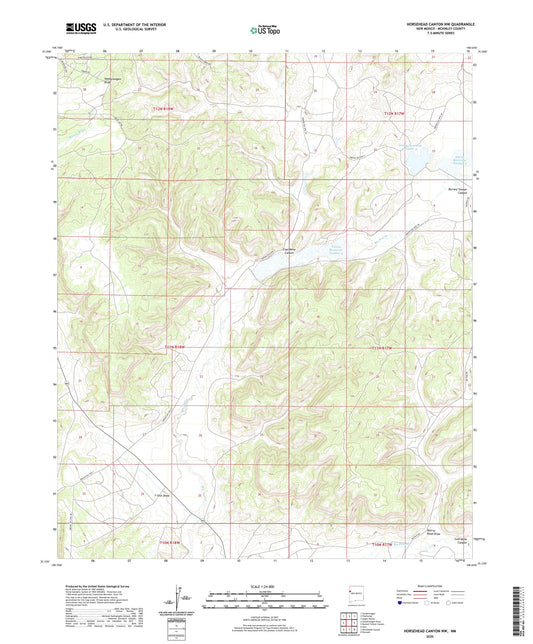 Horsehead Canyon NW New Mexico US Topo Map Image