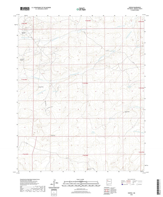 Hospah New Mexico US Topo Map Image