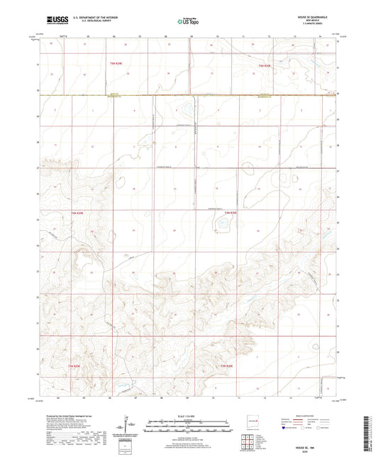 House SE New Mexico US Topo Map Image